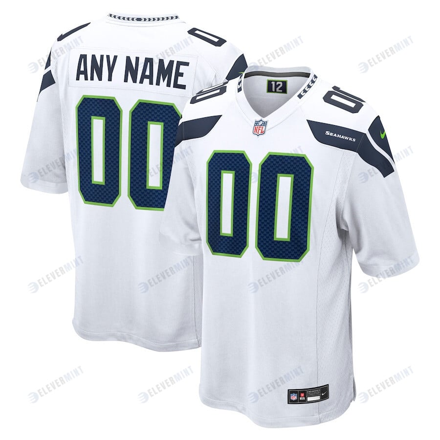 Seattle Seahawks Men Custom Game Jersey - White