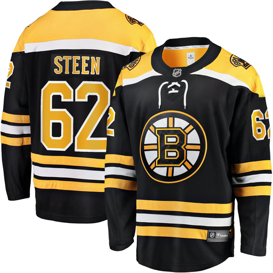 Oskar Steen Boston Bruins Fanatics Branded Home Breakaway Player Jersey - Black