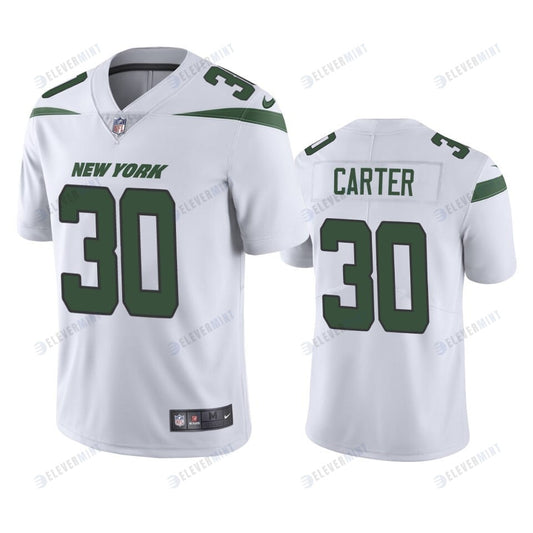 New York Jets Michael Carter 30 White Vapor Limited Jersey