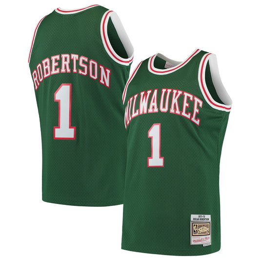 Oscar Robertson Milwaukee Bucks Mitchell & Ness Hardwood Classics Swingman Jersey - Green