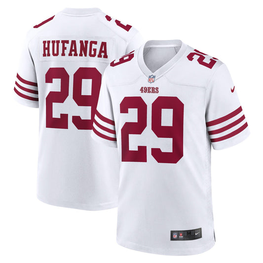 Talanoa Hufanga San Francisco 49ers Nike Away Game Player Jersey - White