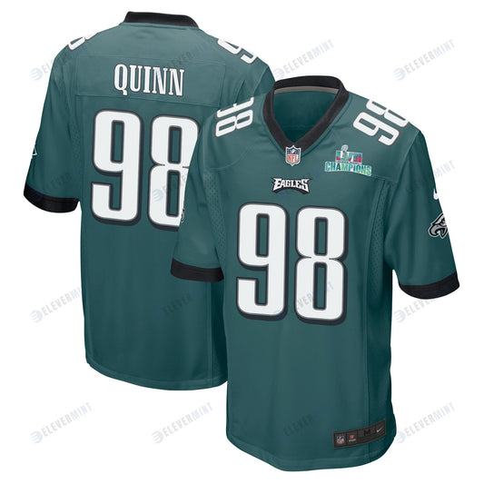 Robert Quinn 98 Philadelphia Eagles Super Bowl LVII Champions Men Game Jersey - Midnight Green