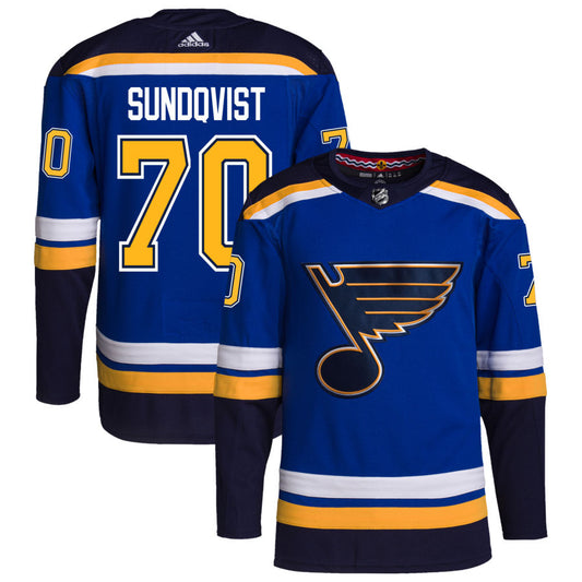 Oskar Sundqvist St. Louis Blues adidas Home Authentic Pro Jersey - Royal