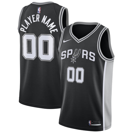 San Antonio Spurs Nike Swingman Custom Jersey Black - Icon Edition