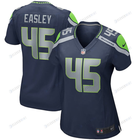 Kenny Easley 45 Seattle Seahawks Women Game Retired Jersey - College Navy