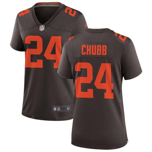 Nick Chubb Cleveland Browns Nike Women's Alternate Game Jersey - Brown