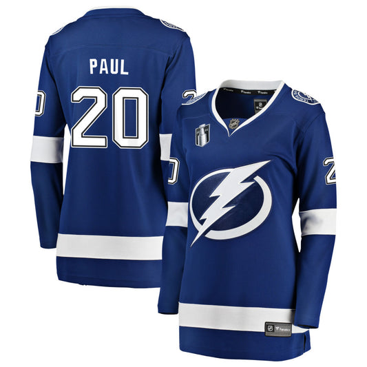 Nicholas Paul Tampa Bay Lightning Fanatics Branded Women's Home 2022 Stanley Cup Final Breakaway Jersey - Blue