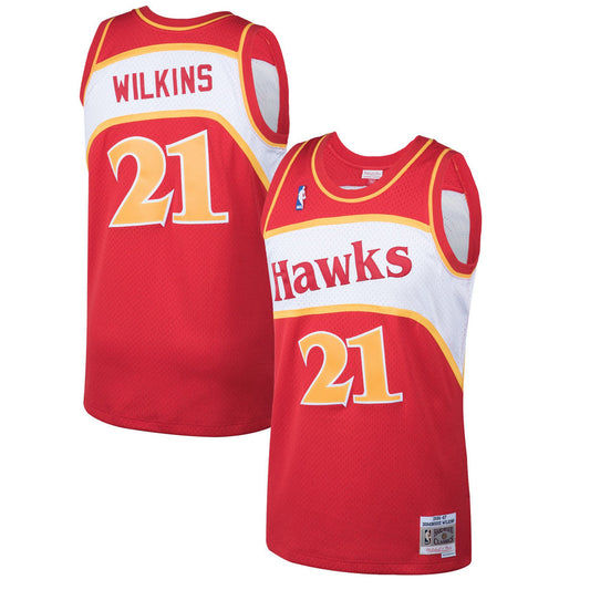 Men's Atlanta Hawks Dominique Wilkins Mitchell & Ness Red 1986-87 Hardwood Classics Swingman Jersey