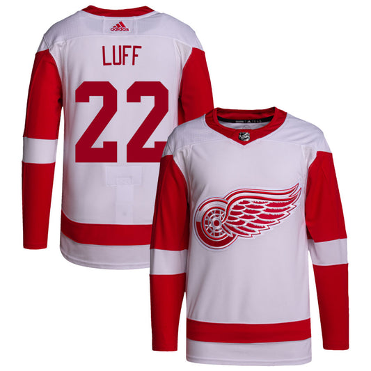 Matt Luff Detroit Red Wings adidas Away Primegreen Authentic Pro Jersey - White