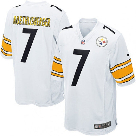 Men's Pittsburgh Steelers Ben Roethlisberger Game Jersey White