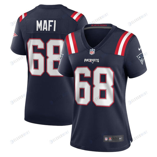 Atonio Mafi 68 New England Patriots Women Team Game Jersey - Navy