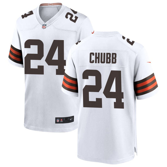 Nick Chubb Cleveland Browns Nike Game Jersey - White