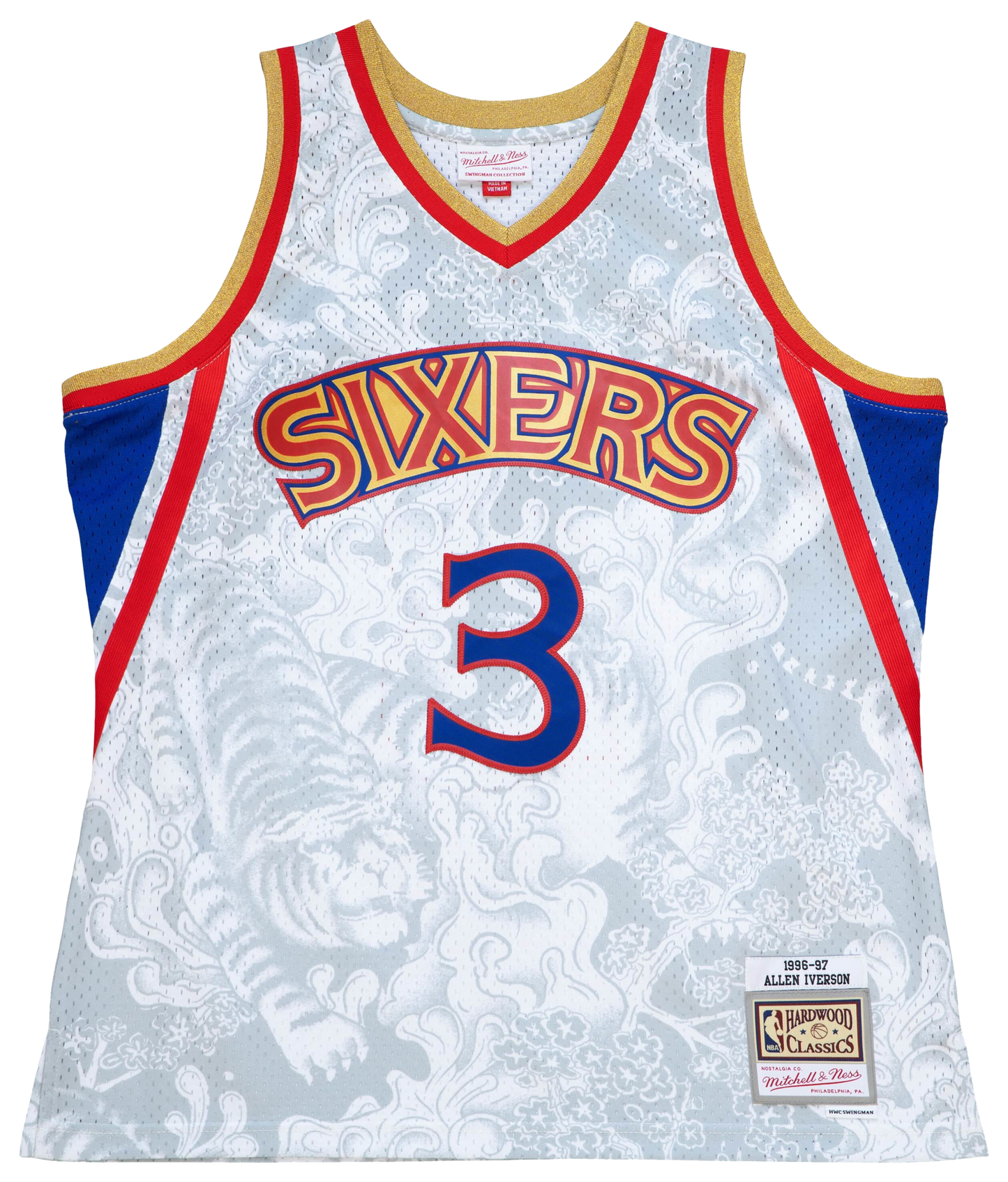 Men's  Mitchell & Ness 76ers CNY Jersey - White