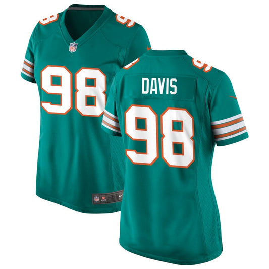 Raekwon Davis Miami Dolphins Nike Women's Alternate Game Jersey - Aqua