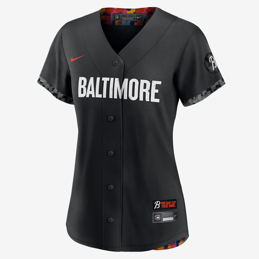 MLB Baltimore Orioles City Connect Women's Replica Baseball Jersey - Black