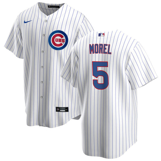 Men's Christopher Morel Chicago Cubs White Home Premium Stitch Replica Jersey