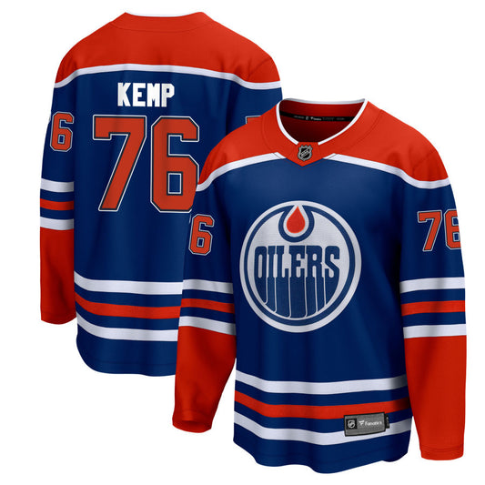 Philip Kemp Edmonton Oilers Fanatics Branded Home Breakaway Jersey - Royal