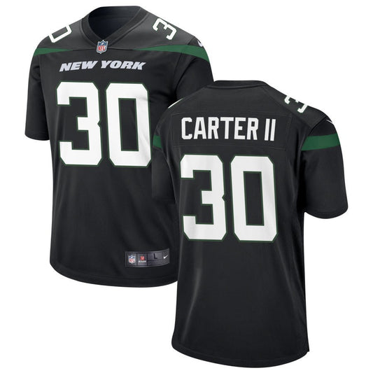 Michael Carter II New York Jets Nike Alternate Game Jersey - Stealth Black