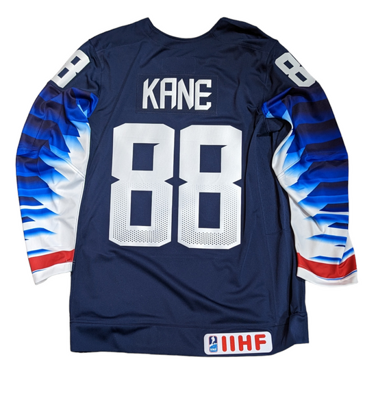 Men's USA Hockey Patrick Kane Away Navy Replica Jersey