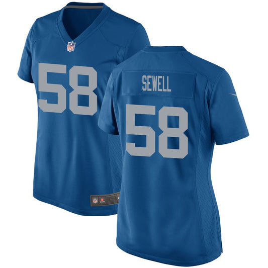 Penei Sewell Detroit Lions Nike Women's Throwback Game Jersey - Blue