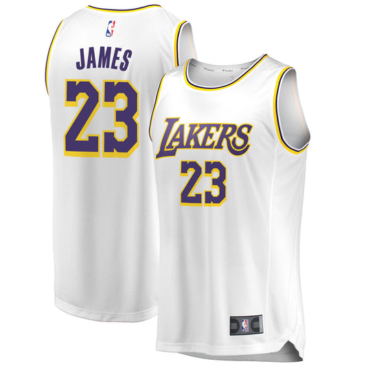 LeBron James Los Angeles Lakers Fanatics Branded 2018/19 Fast Break Replica Jersey White - Association Edition