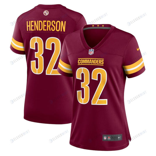 Xavier Henderson 32 Washington Commanders Women Team Game Jersey - Burgundy