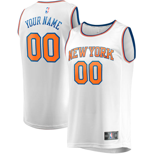 New York Knicks Fanatics Branded Fast Break Custom Replica Jersey - Association Edition - White