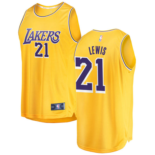 Maxwell Lewis Los Angeles Lakers Fanatics Branded 2018/19 Fast Break Replica Jersey Gold - Icon Edition