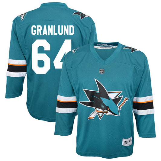 Mikael Granlund San Jose Sharks Youth 2021/22 Home Replica Jersey - Teal