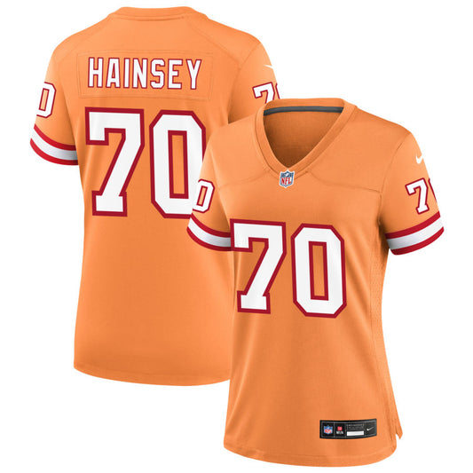 Robert Hainsey Tampa Bay Buccaneers Nike Women's Throwback Game Jersey - Orange