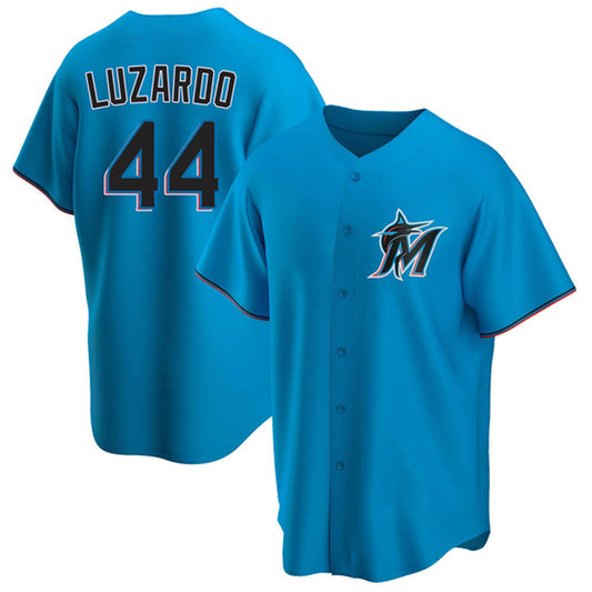 Men's Miami Marlins Jesus Luzardo Cool Base Replica Alternate Jersey - Blue