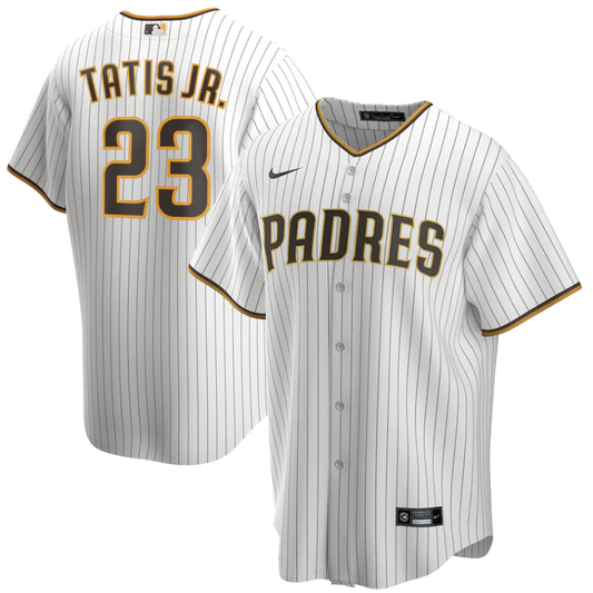 Men's San Diego Padres Fernando Tatis Jr. White/Brown Home Replica Player Jersey