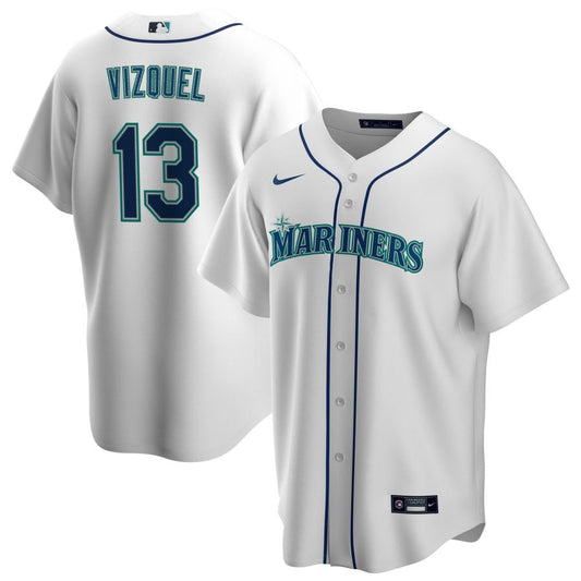 Omar Vizquel Seattle Mariners Nike Home RetiredReplica Jersey - White