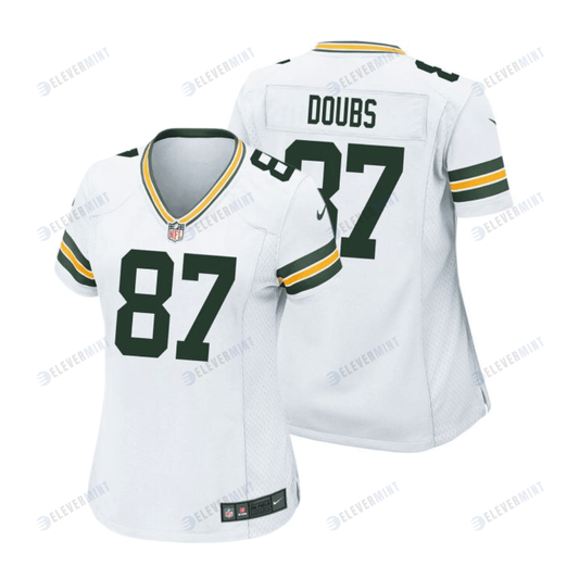 Romeo Doubs 87 Green Bay Packers Women Away Game Jersey - White