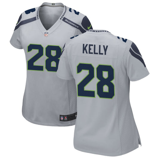 Kyu Kelly Seattle Seahawks Nike Women's Alternate Game Jersey - Gray