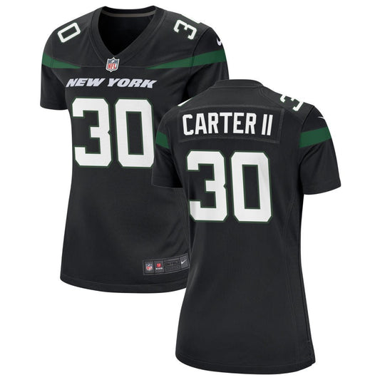 Michael Carter II New York Jets Nike Women's Alternate Game Jersey - Stealth Black