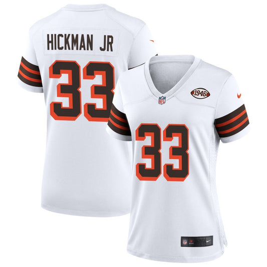 Ronnie Hickman Jr Cleveland Browns Nike Women's 1946 Collection Alternate Jersey - White