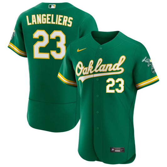 Shea Langeliers Oakland Athletics Nike Alternate Authentic Jersey - Kelly Green