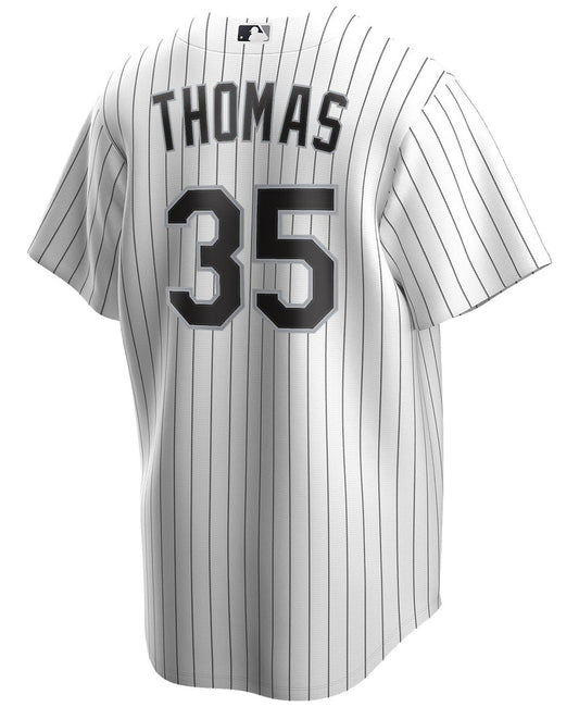 Men's Frank Thomas Chicago White Sox White Home Premium Stitch Replica Jersey