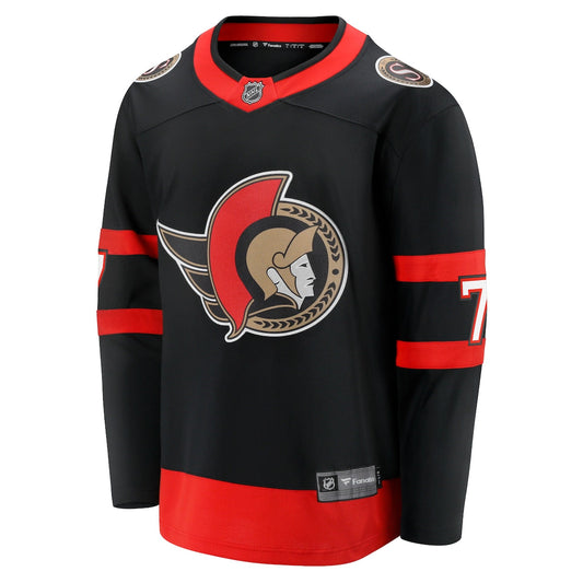 Men's Brady Tkachuk Fanatics Senators Home Premier Breakaway Jersey - Black