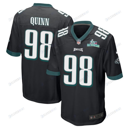 Robert Quinn 98 Philadelphia Eagles Super Bowl LVII Champions Men Game Jersey - Black