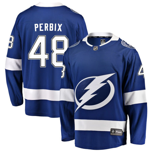 Nick Perbix Tampa Bay Lightning Fanatics Branded Home Breakaway Jersey - Blue