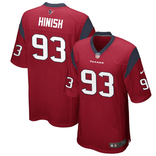 Kurt Hinish Houston Texans Nike Alternate Game Jersey - Red