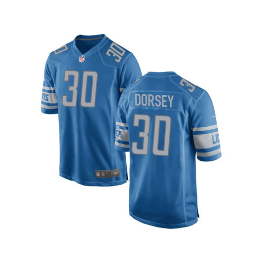 Khalil Dorsey Detroit Lions Nike Youth Team Color Game Jersey - Blue