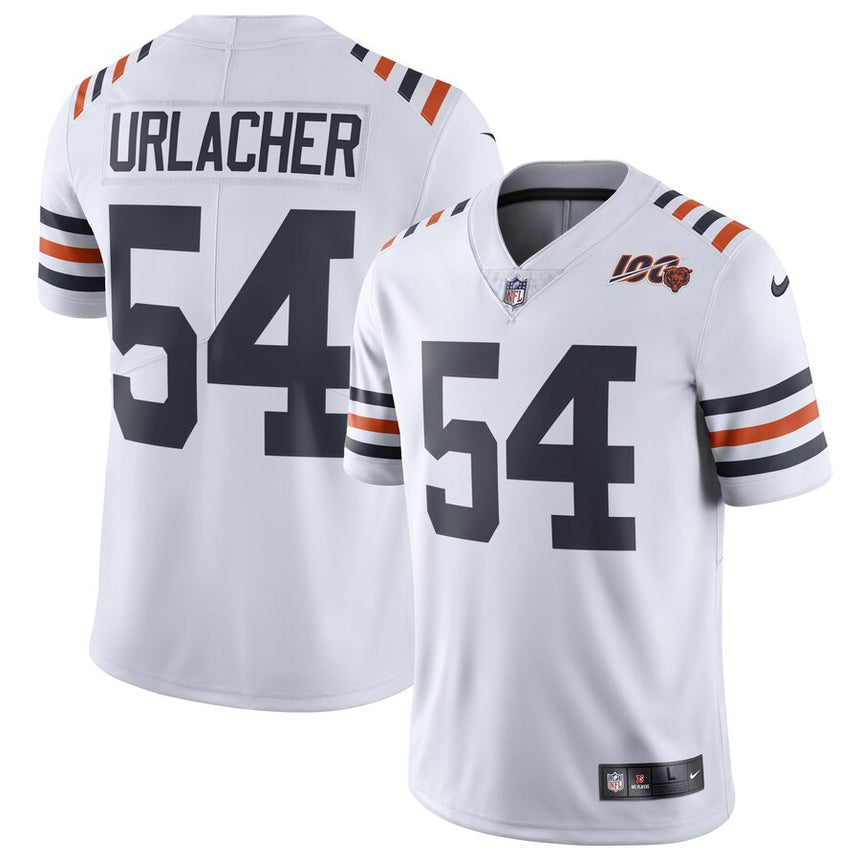 Men's Chicago Bears Brian Urlacher White 2019 100th Season Alternate Classic Retired Player Limited Jersey