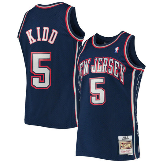 Men's New Jersey Nets Jason Kidd 2006-07 Hardwood Classics Jersey - Navy