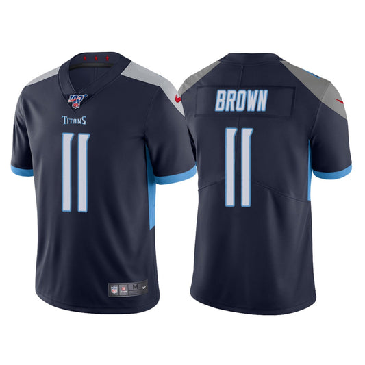 Men's Tennessee Titans AJ Brown Game Vapor Jersey Navy