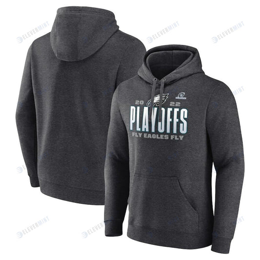 Philadelphia Eagles 2022 NFL Playoffs Our Time Pullover Hoodie - Charcoal