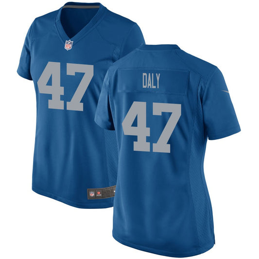 Scott Daly Detroit Lions Nike Women's Throwback Game Jersey - Blue