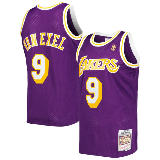 Nick Van Exel Los Angeles Lakers Mitchell & Ness Hardwood Classics Swingman Jersey - Purple